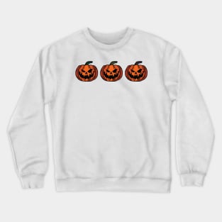 Pumpkin Fall Horror Pumpkin Face Spooky Season Halloween Crewneck Sweatshirt